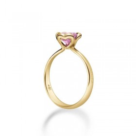 Anello Donna Le Bebé Lovely Oro Giallo 9 Kt Quarzo Rosa LBB600-16