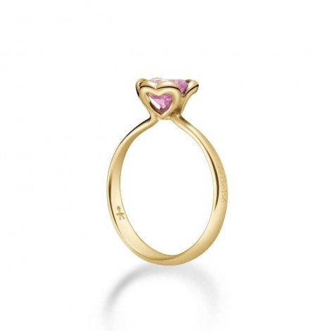 Anello Donna Le Bebé Lovely Oro Giallo 9 Kt Quarzo Rosa LBB600-16