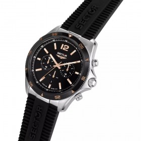 Orologio Uomo Sector 650 Acciaio 45mm Silver Nero Oro Rosa R3271631002