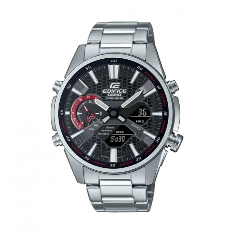 Orologio Casio Wrist Uomo Acciaio Silver Nero ECB-S100D-1AEF