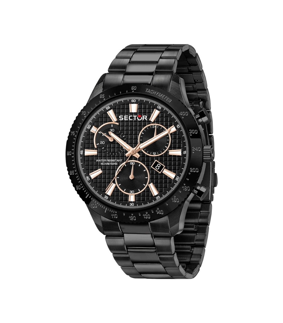 Orologio Uomo Sector 270 Acciaio 45mm Silver Nero Oro Rosa R3273778001 MiRaggi