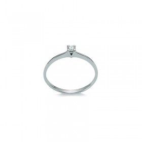 Anello Solitario Miluna Donna Oro Bianco 18kt Diamante 0,06ct LID2931-006G7