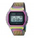 Casio Vintage Acciaio Nero Multicolor A1000PRW-1ER Orologio