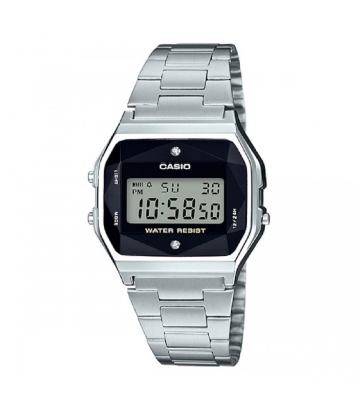 Orologio Unisex Casio Diamond Edition Silver A158WEAD-1EF Orologio Unisex Casio Diamond Edition Silver A158WEAD-1EF