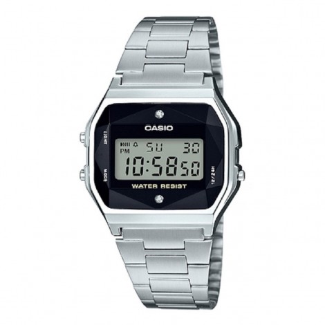 Orologio Unisex Casio Diamond Edition Silver A158WEAD-1EF