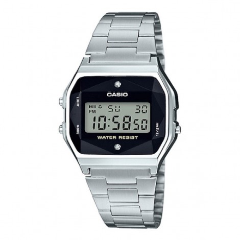 Orologio Unisex Casio Diamond Edition Silver A158WEAD-1EF