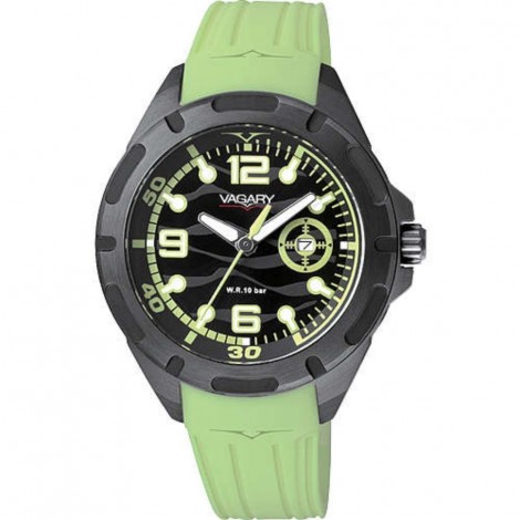 Citizen Vagary Aqua Nero Verde VE0-647-52 Orologio Solo Tempo Uomo