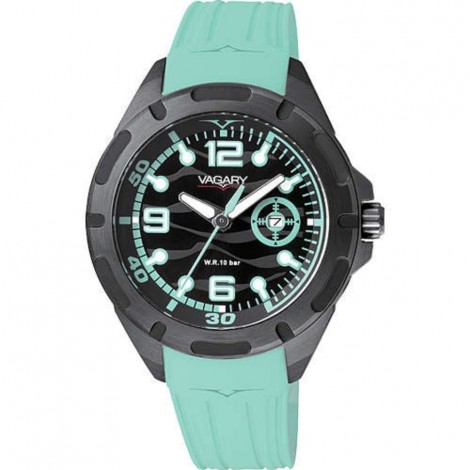 Citizen Vagary Aqua Nero Azzurro VE0-647-54 Orologio Solo Tempo Uomo