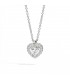 Collana Donna Re Carlo Anniversary Love Oro Bianco 18 Kt Diamante 0,40 ct F VS Taglio Cuore P67SC002/040