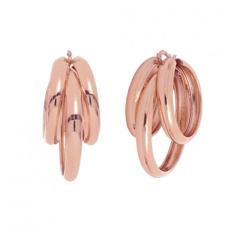 Unoaerre Fashion Jewellery Bronzo Dorato Rosa Lucido Orecchini Donna