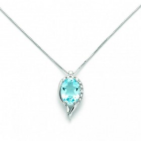 Collana Miluna Diamanti 0,04 ct e Topazio 1,49 ct CLD4215X