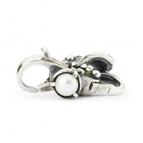 Chiusura Trollbeads Giardino Delle Meraviglie Corolla Con Perla Argento 925 TAGLO-00094