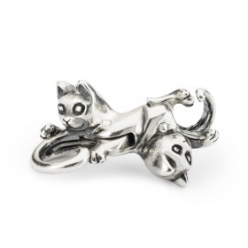 Chiusura Trollbeads Giardino Delle Meraviglie Gatti Innamorati Argento 925 TAGLO-00097