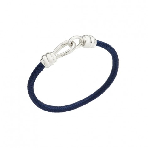 Bracciale Collezione Nodo Dodo Argento 925 Cotone Blu DBC2001KNOT0CBLAGM