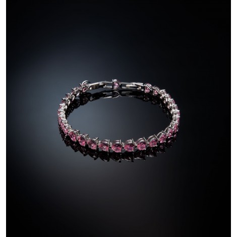 Bracciale Chiara Ferragni Edizione Limitata Tennis Infinity Fairytale Diamond Heart Zirconi Rosa J19AUV45