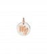 Ciondolo Dodo Zodiaco Vergine Argento Oro Rosa 9Kt