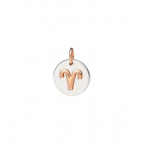 Ciondolo Dodo Zodiaco Ariete Argento Oro Rosa 9Kt