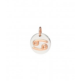 Ciondolo Dodo Zodiaco Cancro Argento Oro Rosa 9Kt