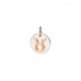 Ciondolo Dodo Zodiaco Toro Argento Oro Rosa 9Kt
