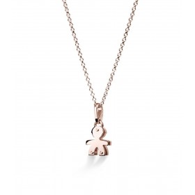 Ciondolo LeBebè I Pavè Bimbo Oro Rosa Diamanti LBB453