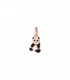 Charm Dodo Panda Oro Rosa 9kt Smalto Bianco Nero