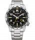 Orologio Citizen Eco Drive Uomo Aviator Silver Nero BM7550-87E