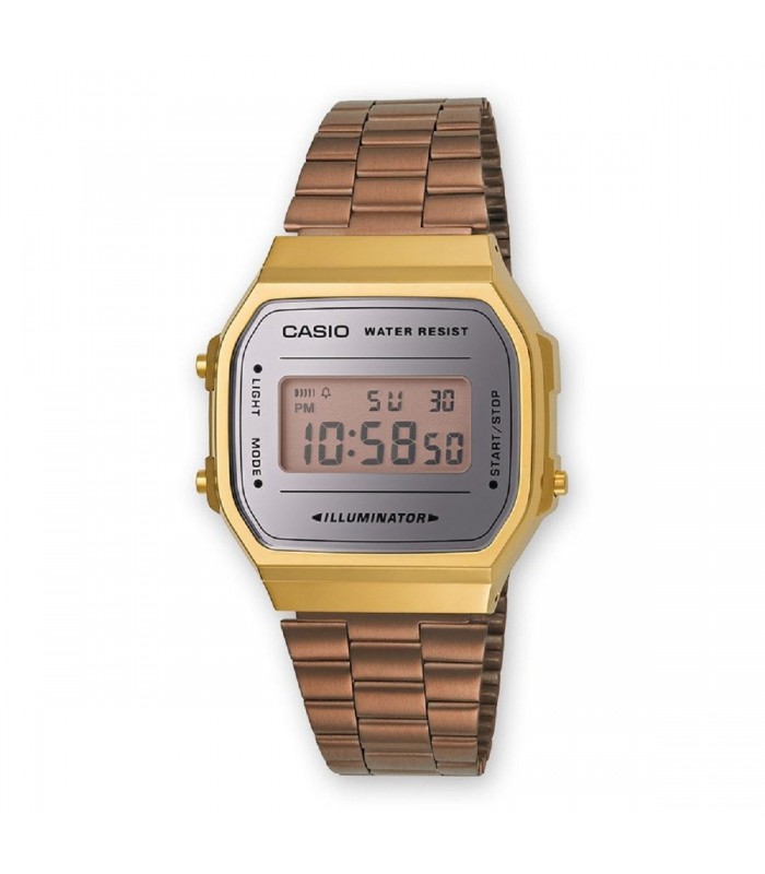 Orologio Unisex Casio Iconic Oro Rosa Unisex A168WEM-5EF Orologio Unisex Casio Iconic Oro Rosa Unisex A168WEM-5EF