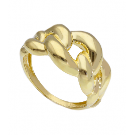 Anello Raggi Groumette Oro Giallo 9Kt