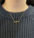 Collana Donna Raggi Targhetta Oro Giallo 9kt Cuori Forati