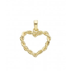 Ciondolo Raggi Cuore Oro Giallo 9Kt