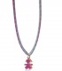 Collana Le Bebé Mini Sagoma Bimba Oro Rosa Smalto Viola LBB055-VIO