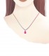 Collana Le Bebé Mini Sagoma Bimba Oro Rosa Smalto Viola LBB055-VIO