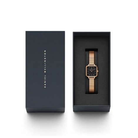 Orologio Daniel Wellington Collezione Quadro Studio Donna Acciaio Nero DW00100518