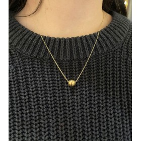 Collana Raggi in Oro Giallo 9kt con Sfera Centrale