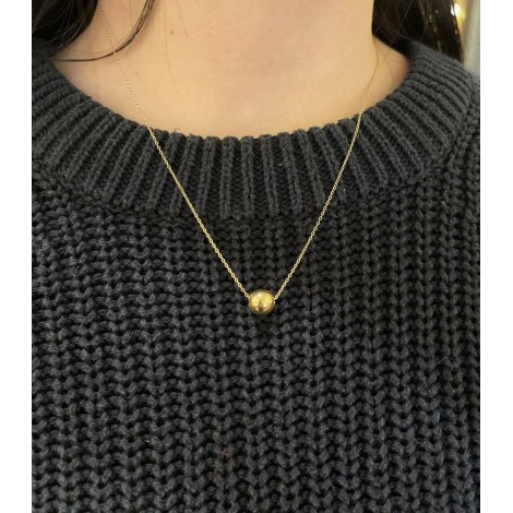 Collana Raggi in Oro Giallo 9kt con Sfera Centrale