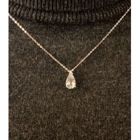 Collana Donna Miluna Le Gemme Acquamarina ct 1 Oro Bianco 18Kt Diamante 0,09 ct CLD4236