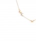 Collana Dodo Collezione Farfalla Oro Rosa 9kt Diamanti 0.04 ct Zaffiri 0.05 ct 42 cm