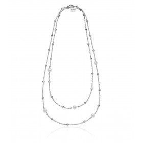 Unoaerre Fashion Jewellery Bronzo Collana Lunga Donna Perle Naturali