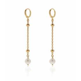 Unoaerre Fashion Jewellery Bronzo Dorato Orecchini Pendenti Donna Perle Naturali