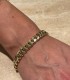 Bracciale Groumette Raggi Oro Giallo 9Kt 19cm indossata