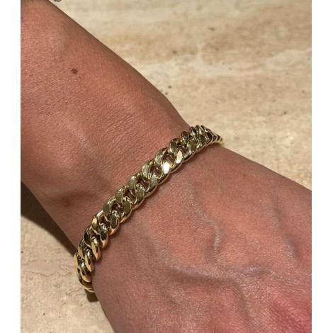 Bracciale Groumette Raggi Oro Giallo 9Kt 19cm indossata