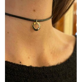 Ciondolo Raggi Tondo Cuore Forato Oro Giallo 9Kt