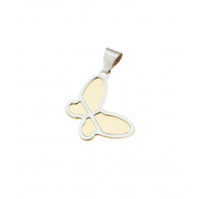 Ciondolo Raggi Farfalla Oro Giallo Oro Bianco 18kt