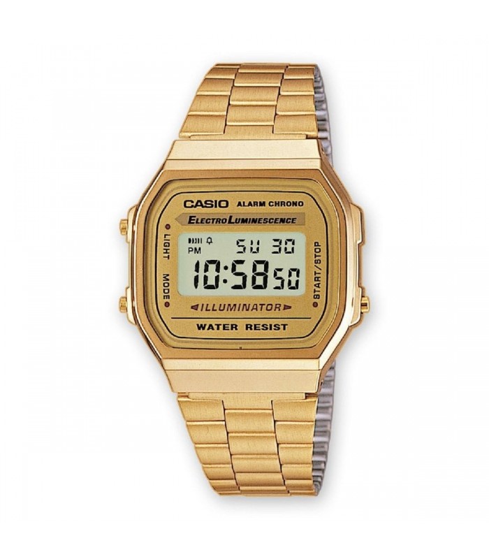Orologio Unisex Casio Iconic Oro Satinato A168WG-9EF Orologio Unisex Casio Iconic Oro Satinato A168WG-9EF