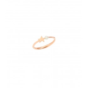 Anello Dodo Collezione Stellina Oro Rosa 9kt Perle Di Cristallo