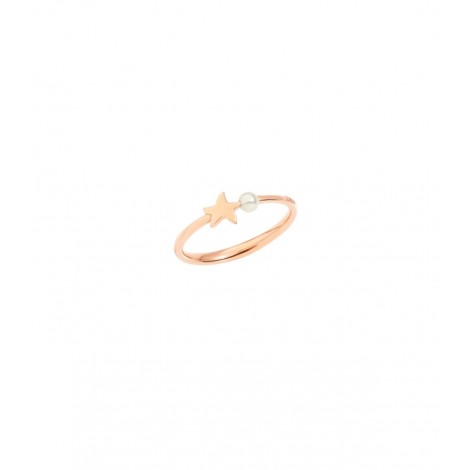 Anello Dodo Collezione Stellina Oro Rosa 9kt Perle Di Cristallo