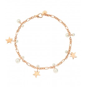 Bracciale Dodo Collezione Stellina Oro Rosa 9kt Perle Di Cristallo