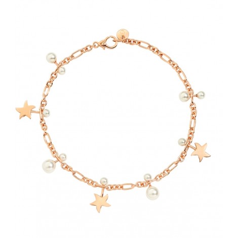 Bracciale Dodo Collezione Stellina Oro Rosa 9kt Perle Di Cristallo