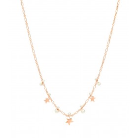 Collana Dodo Collezione Stellina Oro Rosa 9kt Perle Di Cristallo