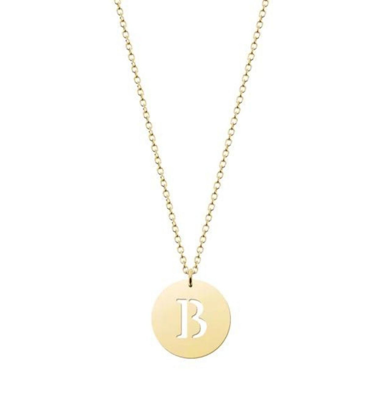 Collana Lettera Iniziale Oversize – Ciondolo In Acciaio Inox Color Silvery – Regalo Perfetto Per Damigella O Natale
